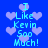 Blue background with light purple hearts and cyan text reading 'I Like Kevin Soo Much!' repeated in four identical sections.