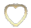 Heart-shaped frame with gradient color transitions across multiple on a gray background