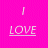 Pixelated pink background with white text elements: a musical note, 'LOVE' underlined, 'BRYCE', and '<3'.