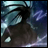 Pixelated anime-style character with dark hair and blue-toned clothing against a dark background, next to stylized text reading "AnimeIM" and "com".