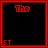 Red pixelated text on black background with red border, displaying variations of 'The ORIGINAL Surreal Thoughts' and 'Especially not by PEONS.'