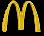 Static pixelated icon of three yellow curved shapes resembling stylized food items against a dark background with subtle blue and green hues.