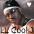 Animated contact sheet showing two frames of a pixelated image featuring LL Cool J with heart symbols above his head and text at the bottom, displayed on a gray background.