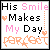 Two side-by-side animated frames of a pixel art buddy icon with text and heart symbols in varying color schemes.