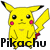 Pixelated yellow cartoon character with black-tipped ears, pink cheek circles, and a red pouch on its back stands against white background beneath bold text.