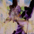 Pixelated purple and black figure with green accents against a light background, showing motion blur in the lower body.