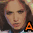 six pixelated images showing a woman in various poses and outfits with overlaid text characters