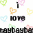 Pixelated text and heart shapes in multiple colors on a white background, with no visible motion.