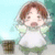 Animated character with brown hair and white dress, holding hands near face in a sequence of showing subtle pose shifts