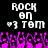 Pixelated text and pink crowd silhouettes on black background with animated glow effect.
