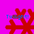 Red snowflake-shaped icons with blue text on a bright pink background, each displaying "Twilight!" in pixelated font.