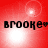 Red background with four identical showing 'brooke' text and a heart symbol, each containing two bright white light effects