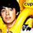 four identical pixelated images showing a person in a yellow outfit with black hair, each containing partial text overlays