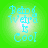 Four identical pixelated text icons on green backgrounds with light gradients, each displaying "Being Weird Is Cool" in cyan block letters.