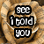 A static image of a brown rose with pixelated text overlays reading "see i told you" and "music is beautiful" in black rectangular boxes.