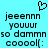 Pixelated cyan background with black text and a heart symbol, displaying repeated phrases in a
