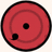 Six red circular icons with black outlines and central dots, arranged in two of three; top shows progressive addition of small black circles around the center