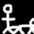 A 6-frame animated contact sheet of white stick figures on black background showing sequential motion across six frames arranged in a 3x2 grid.