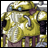A pixelated buddy icon featuring a yellow robot character with blue eyes and white accents on the left, next to stylized text reading "Anime IM" and "COM" on a black background.