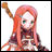 Pixelated anime-style character with long orange hair, green eyes, and a brown staff, set against a white background with black text reading 'Anime IM' and 'COM' on the right.