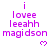 Purple text and heart symbols arranged in a pattern on a white background with a gray rectangle at the bottom right