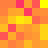 square pixels in warm orange, yellow, and pink hues arranged in a non-repeating pattern with no discernible subjects or text
