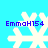 Four identical pixelated snowflakes on a cyan background with blue text reading 'EmmoH154' above each.