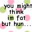 Pixelated text on a white background with pink and green polka dots, stating 'you might think im fat but hun... it's all muscle dancer fo life<3 i love to dance' in black and green lettering.