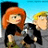 A 48x48 pixel buddy icon featuring two cartoon characters in a side-by-side composition with text reading "Kim Possible" on the right, rendered in low-resolution pixel art style.