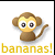 Animated contact sheet frame showing a cartoon monkey icon with yellow text on white background and blue text on yellow background reading "Monkeys Will Take Over The World!".