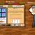 Static pixelated image showing a wooden background with a framed webpage and a partial figure on the right.