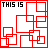 12 square with white backgrounds, each containing a unique arrangement of colored square outlines and text labels in black or gray