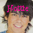 A person with dark hair and a light blue shirt appears in four , each showing different pink text overlays: 'Hottie', '4', 'Life <3', and an empty