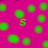 colored dots and letters on a pink background, with the word 'sydney' at bottom left