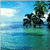 Pixelated landscape with blue water, green landmasses, and light sky; no visible text or characters.