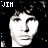 A 4-frame contact sheet of a black-and-white animated icon featuring Jim Morrison with curly hair, showing subtle facial expression changes across frames.