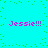 Cyan background with green pixel dots forming a border, four instances of pink text 'Jessie!!!' in corners.