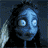 pixelated character portraits from Corpse Bride, with the bottom-right displaying stylized text