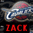 Pixelated image with four distinct sections: top-left shows 'Zack' text over dark background, bottom-left features 'Johny' text below grayscale figure, top-right displays 'Gabby' text on light blue floral background.