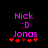 Pixelated text and symbols on black background with pink and red elements, showing two identical frames side-by-side.