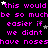 Animated text repeats 'this would be so much easier if we didn't have nose shave' in pink pixelated font with white and gray stars on black background.