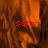 A static image shows a person with long brown hair and a red text label 'Sara' in three positions against a brown textured background.