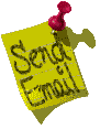 Yellow notepad with 'Send Email' text pinned by red thumbtack, four identical copies arranged in a on gray background