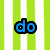 Pixelated text words 'do', 'the', and 'dew' in blue and green on striped background with visible animation changes.