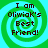 Four identical pixelated display text over a green and cyan spiral background with no visible animation changes