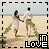 Animated contact sheet of a couple walking on a beach with "in LOVE" text, showing frame-by-frame motion changes in the woman's pose and the pink highlight color.