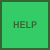 Green square icon with dark green border containing pixelated text 'HELP' in center.