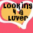 A pixelated heart-shaped speech bubble with a yellow interior and pink border contains the text "LOOKING 4 A LOVER" in black block letters.