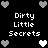 A 4-frame animated contact sheet showing a pixel art icon with repeating text and heart symbols on a black background.