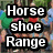 Group of people in outdoor setting with text overlays 'Horse shoe Range', ''08', and '[R]' on a pixelated image.